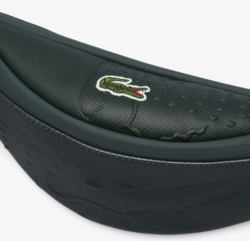 SAC BANANE ZIPP LACOSTE UNISEXE VERT EMBOSS NU4620TX N41 www.solene-maroquinerie.fr