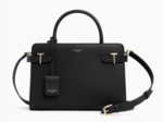 SAC A MAIN EN CUIR LE TANNEUR EMILIE SIGNATURE T NOIR TEMI1610N01 www.solene-maroquinerie.fr