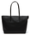 Sac cabas zipp LACOSTE L.12.12 Concept uni noir NF1888PO000 www.solene-maroquinerie.fr