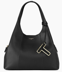 SAC PORT PAULE MOYEN MODLE LE TANNEUR JULIETTE EN CUIR GRAIN NOIR TJET1060N01 www.solene-maroqui