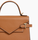SAC  MAIN DOUBLE RABAT MOYEN MODLE LE TANNEUR EMILIE EN CUIR GRAIN MARRON TAN TEMI1014G05 www.sol