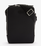 Sacoche zippe verticale unisexe LACOSTE Chantaco en cuir piqu mat NH3271CE000 www.solene-maroquine