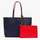 SAC CABAS ANNA RVERSIBLE BICOLORE MARINE ROUGE NF2142AA B50 www.solene-maroquinerie.fr