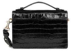 SAC TROTTEUR LANCASTER X ZO ANNA 480-010 NOIR_CROCO www.solene-maroquinerie.fr