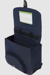 CARTABLE TANN'S ILYES BLEU 35CM www.solene-maroquinerie.fr