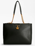 SAC CABAS GUESS CENTRE STAGE ANSES CHAINE NOIR VB850423 www.solene-maroquinerie.fr