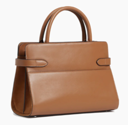 SAC A MAIN MOYEN MODELE LE TANNEUR EMILIE EN CUIR LISSE ET NUBUCK TAN TEMI16M1G05 www.solene-maroqui