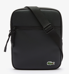 Sacoche Medium zippe LACOSTE LCST croise en petit piqu NH3308LV 000 www.solene-maroquinerie.fr
