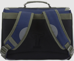 CARTABLE TANN'S MARIUS BLEU 35CM www.solene-maroquinerie.fr