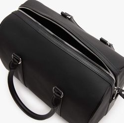 sac  main femme Lacoste zipp avec bandoulire ajustable noir NF3952DB 000 www.solene-maroquinerie.