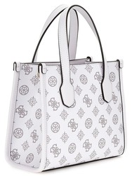 PETIT SAC A MAIN GUESS CABAS  SILVANA WHITE LOGO PM866577 www.solene-maroquinerie.fr