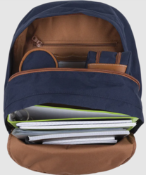 SAC A DOS TANN'S L 2 COMPARTIMENTS CAMILLE BLEU 63111 www.solene-maroquinerie.fr