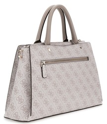 SAC A MAIN GUESS ZAMIRA DARK TAUPE LOGO SG962906 www.solene-maroquinerie.fr