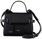 PETIT SAC  MAIN  RABAT LE TANNEUR EMILIE EN CUIR GRAIN NOIR TEMI1001N01 www.solene-maroquinerie.f