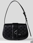 SAC PORT PAULE K SADDLE AVEC MONOGRAM EN RELIEF KARL LAGERFELD 226W310599900 www.solene-maroquiner