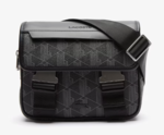 SACOCHE A RABAT CLIPS THE BLEND LACOSTE MONOGRAM NOIR GRIS NH3787LX H45 www.solene-maroquinerie.fr