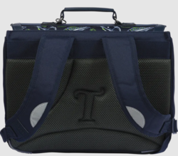 CARTABLE TANN'S ILYES BLEU 35CM www.solene-maroquinerie.fr
