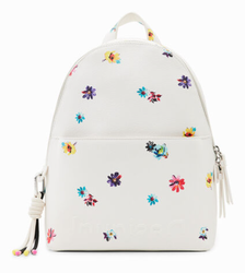 Petit sac  dos fleurs DESIGUAL BLANC 23SAKP34 1000 www.solene-maroquinerie.fr