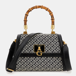 SAC A MAIN GUESS STEPHI POIGNEE BAMBOU NOIR JK7875210 BLACK LOGO www.solene-maroquinerie.fr 2