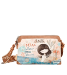 SAC EN BANDOULIERE 2 COMPARTIMENTS ANEKKE MEDITERRANEAN 34703-160 www.solene-maroquinerie.fr