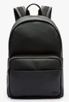 Sac  dos LACOSTE Men&#039;s Classic en petit piqu noir NH2583HC 000 www.solene-maroquinerie.fr