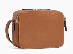 PETIT SAC BANDOULIRE LE TANNEUR SOPHIE EN CUIR GRAIN TAN TSOP1100G05 www.solene-maroquinerie.fr