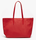 Sac cabas zipp LACOSTE L.12.12 Concept uni rouge NF1888PO883 www.solene-maroquinerie.fr