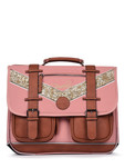 CARTABLE CAMLON VINTAGE FANTASY PINK SHINNY 38CM www.solene-maroquinerie.fr