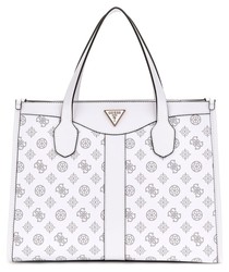 SAC A MAIN GUESS CABAS  SILVANA WHITE LOGO PM866522 www.solene-maroquinerie.fr