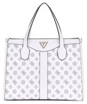 SAC A MAIN GUESS CABAS  SILVANA WHITE LOGO PM866522 www.solene-maroquinerie.fr