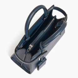 PETIT SAC A MAIN LE TANNEUR EMILIE EN CUIR GRAIN BLEU CREPUSCULE TEMI16A7B01 www.solene-maroquineri