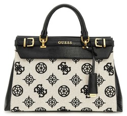 SAC A MAIN GUESS SESTRI LOGO NATURAL BLACK CL900106 www.solene-maroquinerie.fr