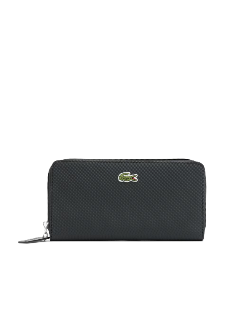 GRAND PORTEFEUILLE ZIPPÉ LACOSTE L.12.12 CONCEPT NOIR NF2900PO 000 www.solene-maroquinerie.fr