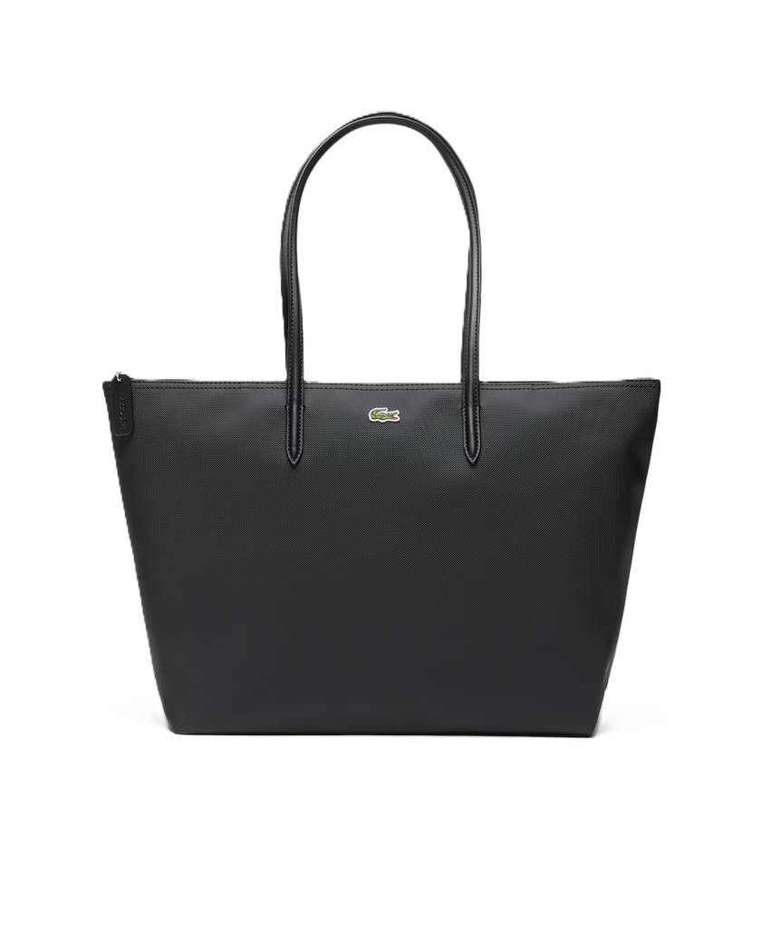 GRAND SAC CABAS LACOSTE L.12.12 CONCEPT NOIR NF1888PK 000 www.solene-maroquinerie.fr