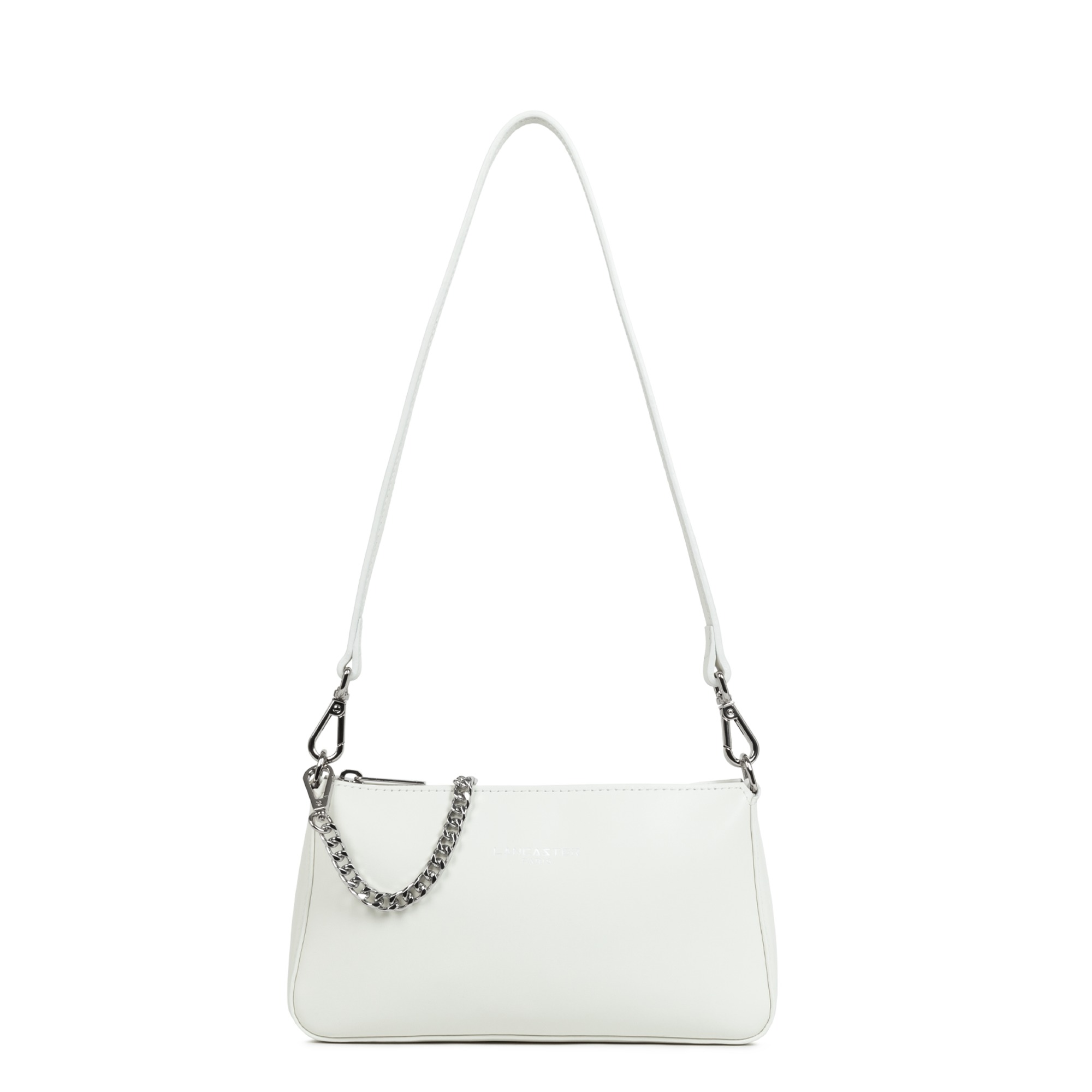 POCHETTE LANCASTER SUAVE EVEN BLANC CASSE 433-14-BLANCCAS www.solene-maroquinerie.fr