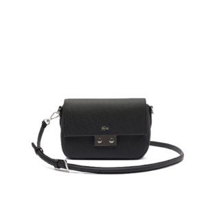 SAC A BANDOULIERE ET A RABAT LACOSTE DAILY CITY NOIR NF4757DZ 000 www.solene-maroquinerie.fr