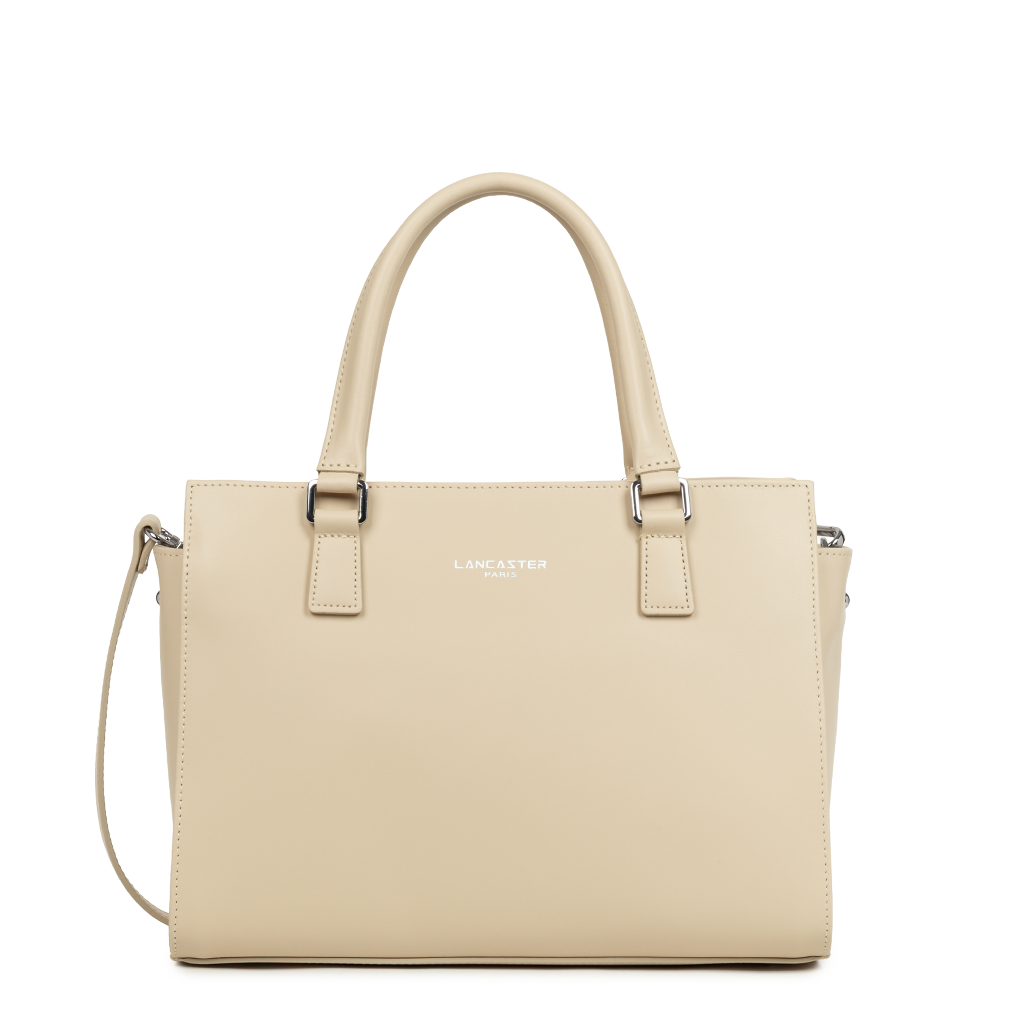SAC A MAIN LANCASTER SMOOTH BEIGE 437-03 BEIGE www.solene-maroquinerie.fr