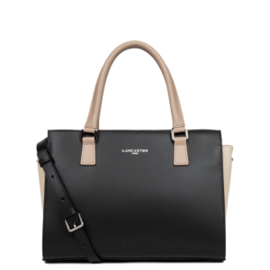 SAC A MAIN LANCASTER SMOOTH NOIR NUDE CLAIR NUDE FONCÉ 437-03 NOIR_NCNF www.solene-maroquinerie.fr