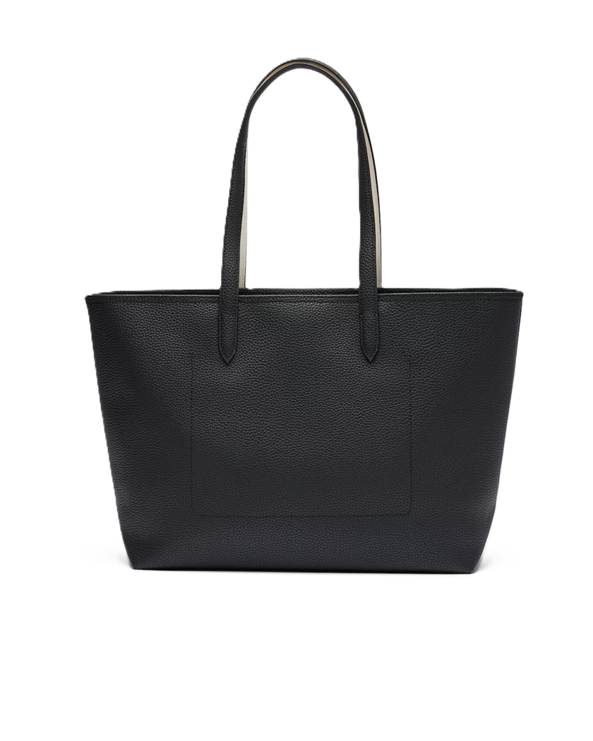 SAC CABAS ZIPPE LACOSTE ANNA NOIR FARINE NF4823AA M66 www.solene-maroquinerie.fr 3