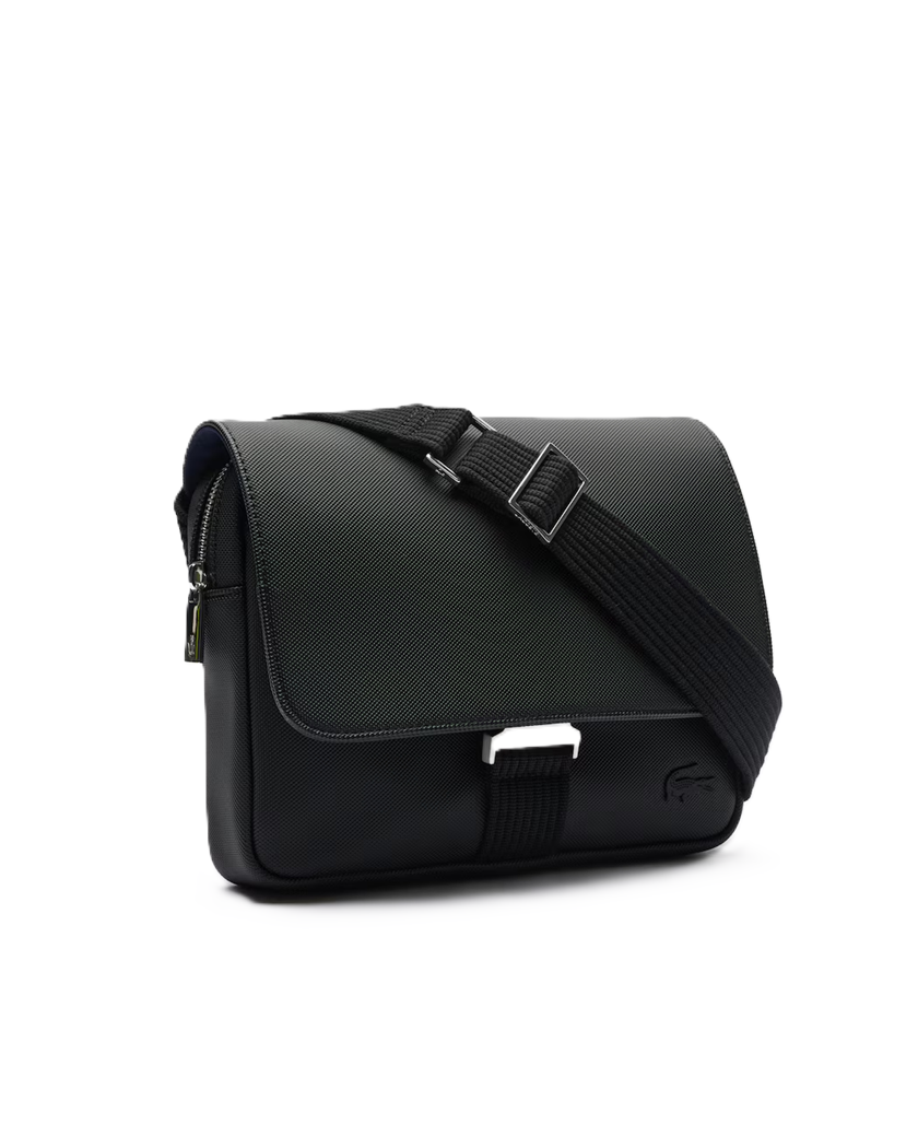 SAC MESSENGER MEN'S CLASSIC LACOSTE NOIR NH4428HC 000 www.solene-maroquinerie.fr 2
