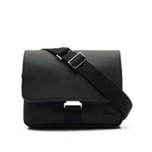 SAC MESSENGER MEN'S CLASSIC LACOSTE NOIR NH4428HC 000 www.solene-maroquinerie.fr