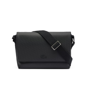 SAC MESSENGER MEN'S CLASSIC LACOSTE NOIR NH4645HC 000 www.solene-maroquinerie.fr