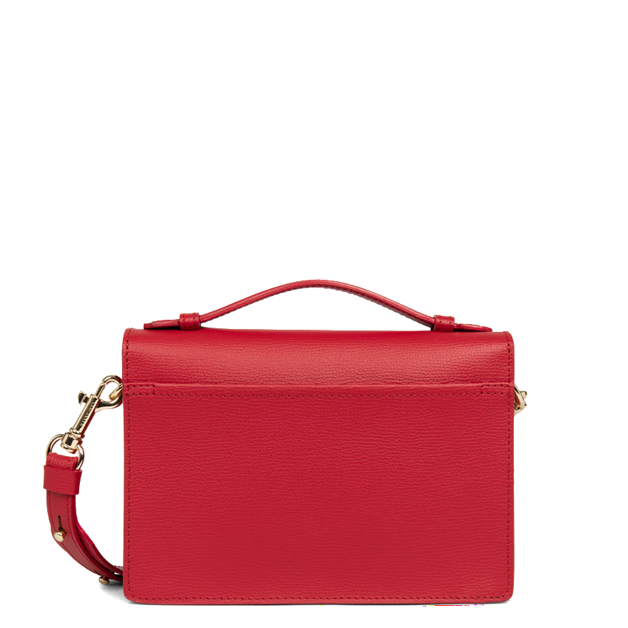 SAC TROTTEUR LANCASTER X ZOÉ BRISBANE ROUGE GRAINÉ 480-011 ROUGE www.solene-maroquinerie.fr 3