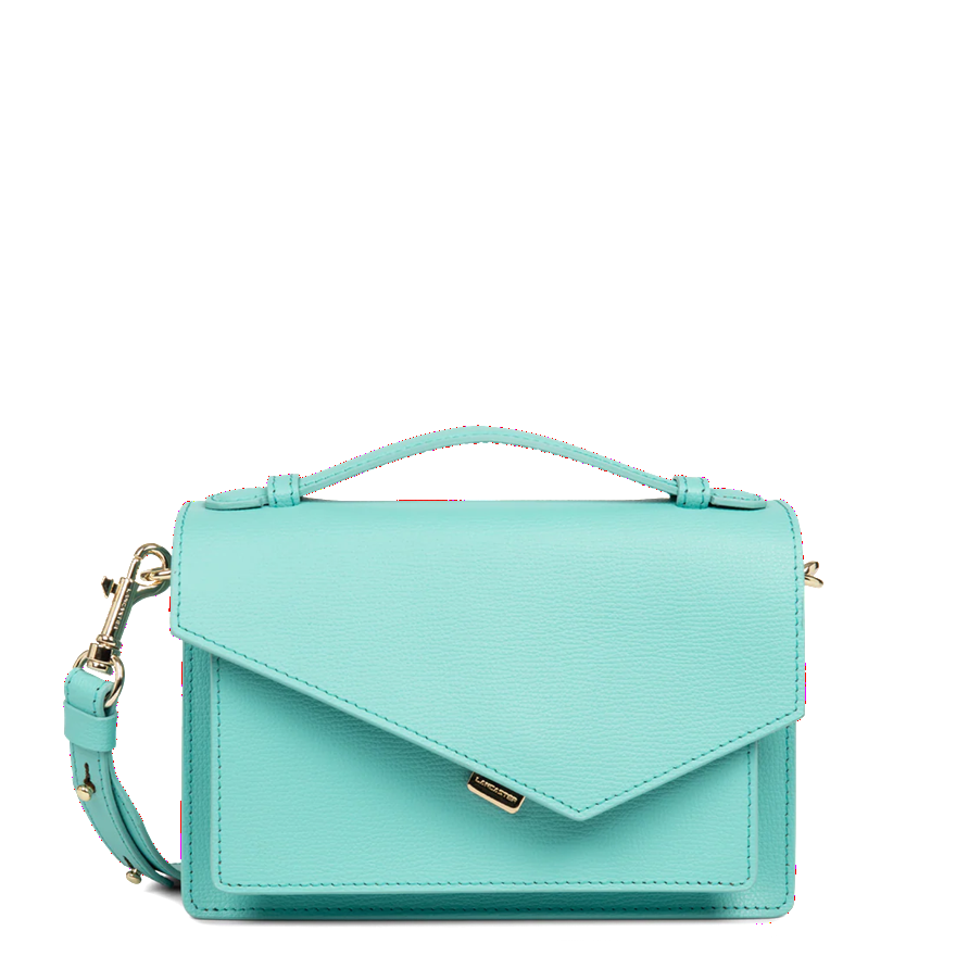 SAC TROTTEUR LANCASTER X ZOÉ BYRON BAY LAGON GRAINÉ 480-011 LAGON www.solene-maroquinerie.fr