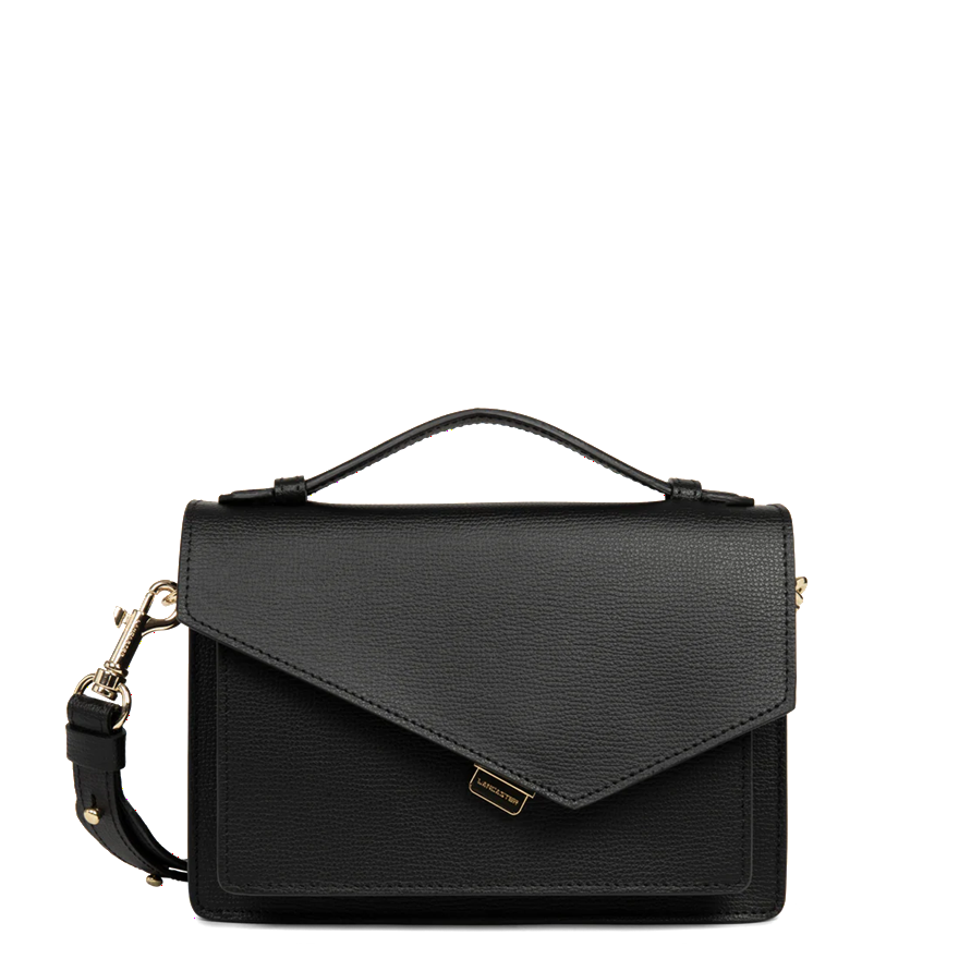 SAC TROTTEUR LANCASTER X ZOÉ MANON NOIR GRAINÉ 480-011 NOIR www.solene-maroquinerie.fr
