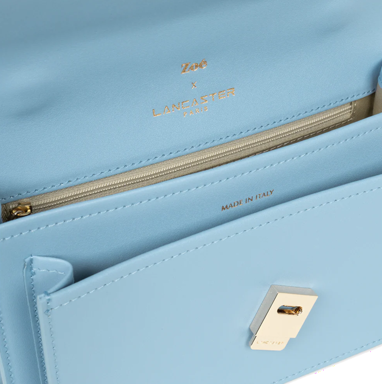 SAC TROTTEUR LANCASTER X ZOÉ MOLLY BLEU CLAIR 480-010 BLEUCLAI www.solene-maroquinerie.fr 4