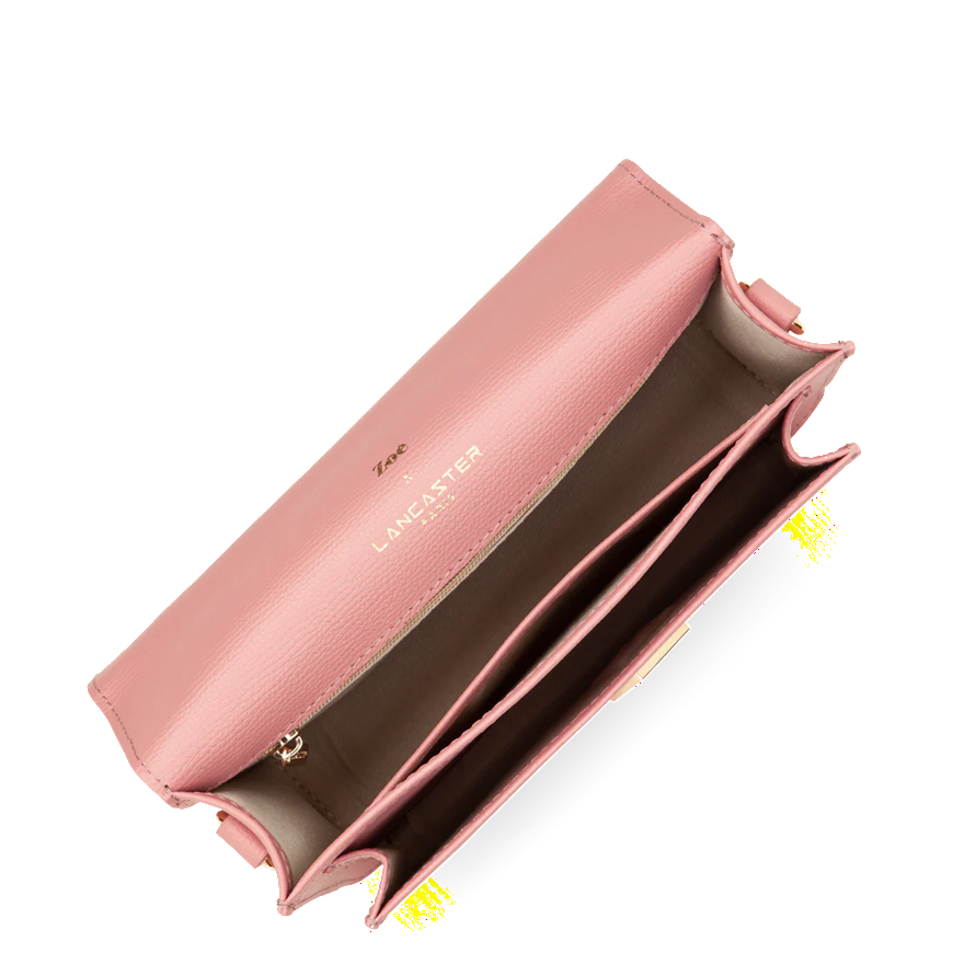 SAC TROTTEUR LANCASTER X ZOÉ SYDNEY VIEUX ROSE GRAINÉ 480-011 VIEUXROS www.solene-maroquinerie.fr 4