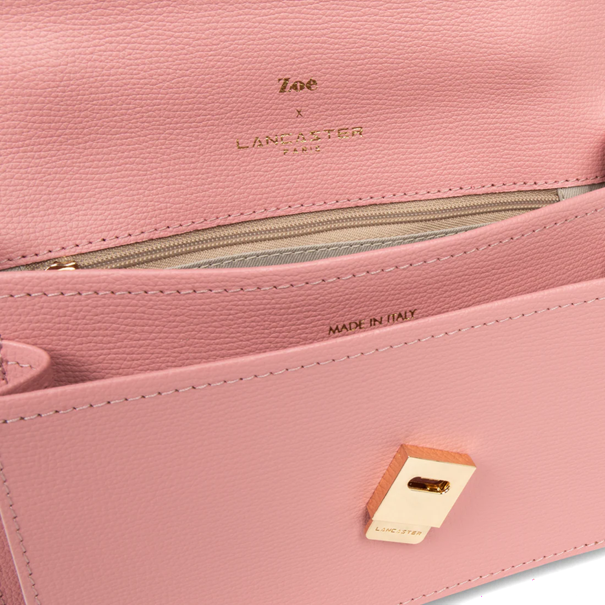 SAC TROTTEUR LANCASTER X ZOÉ SYDNEY VIEUX ROSE GRAINÉ 480-011 VIEUXROS www.solene-maroquinerie.fr 5