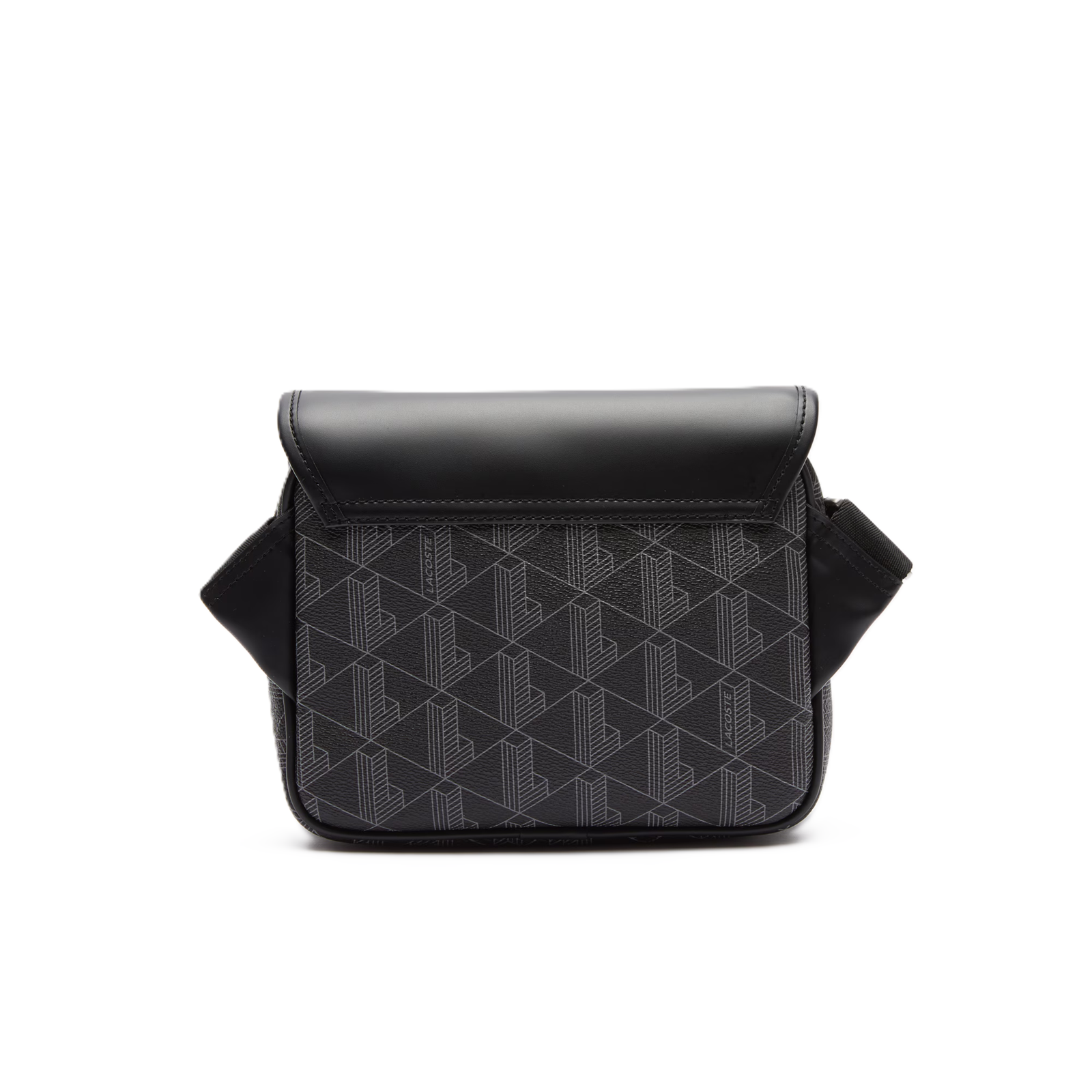 SACOCHE A RABAT CLIPSÉ THE BLEND LACOSTE MONOGRAM NOIR GRIS NH3787LX H45 www.solene-maroquinerie.fr 3