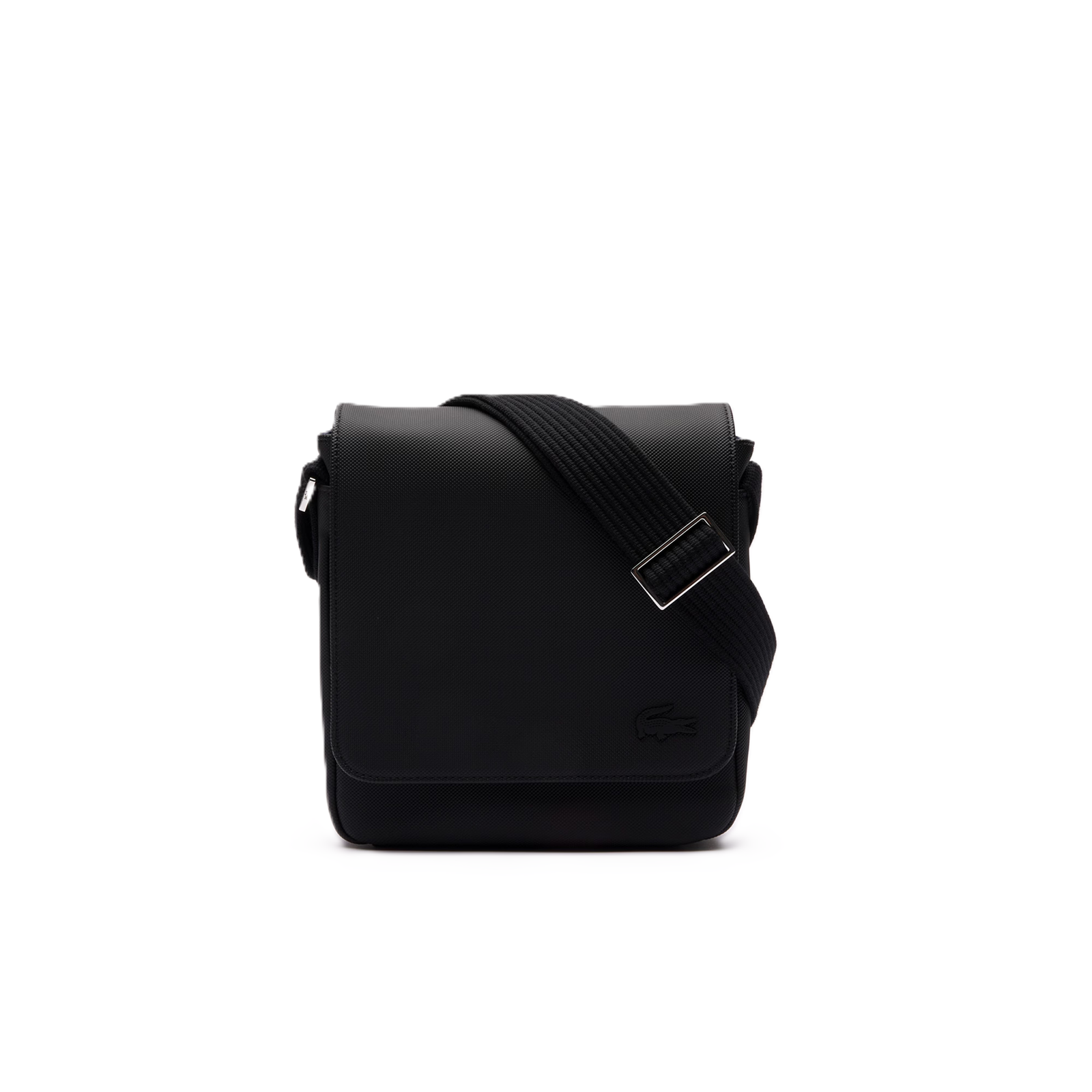 SACOCHE A RABAT MEN'S CLASSIC LACOSTE NOIR NH4423HC 000 www.solene-maroquinerie.fr